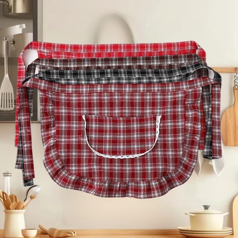 Фартук квадратный в клетку, на – обзор и цена Home Cooking Service